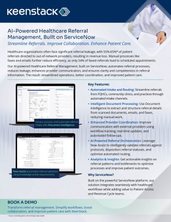 ServiceNow Fax Referral One Pager ServiceNow Fax Referral One Pager